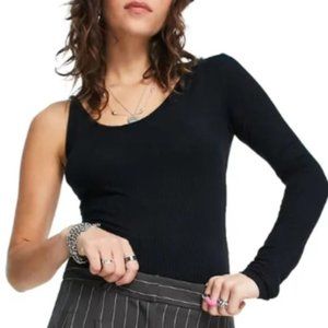 Topshop Asymmetric One-Shoulder Bodysuit NWT Size Small